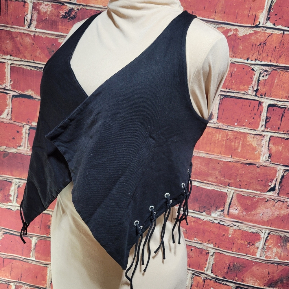 Black Fringe Vest